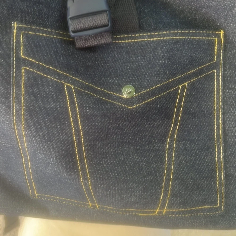 Jean Paul Gaultier Solid Denim Backpack